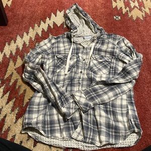 Columbia flannel hoodie size medium